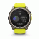 fēnix 8 – 51 mm, Solar, Sapphire Sapphire, Titanium with Amp yellow/graphite silicone band - 010-02907-21 - Garmin